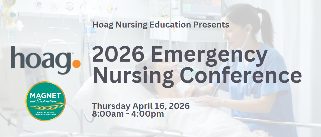 2026 Hoag Emergency Nursing Conference Banner